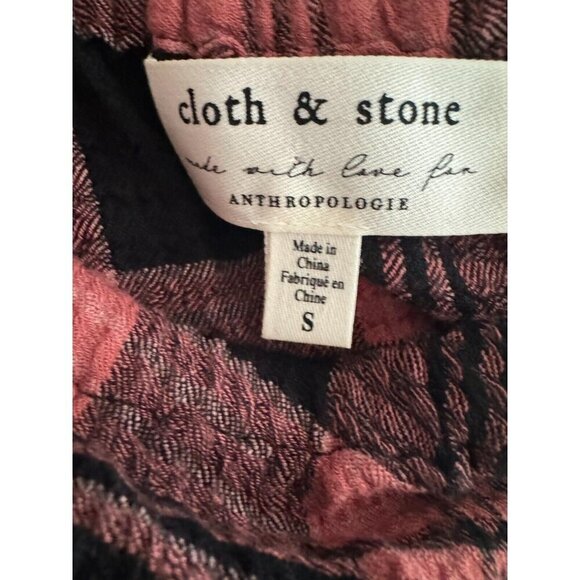 Cloth & Stone By Anthropologie Black Pink Daia Plaid Mini Dress Womens Size S - Picture 6 of 8